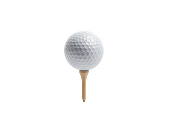 Golf Ball on Tee A Pixelated Perspective isolated on transparent baackground
