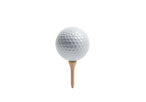 Golf Ball on Tee A Pixelated Perspective isolated on transparent baackground