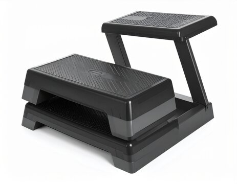 Generated image V-shaped step fitness device with shadow-free white background