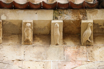 Architectural details of The church of San Martin in the old town of Segovia city