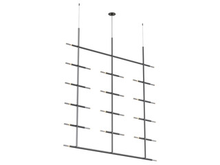 JAX 28-004 , Brass -Black-Silver / Clear crystal , Elegant Lighting Fixture Against black bachground 