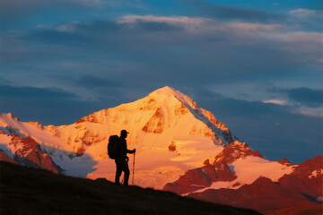 hiker in the mountains