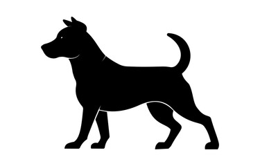 black dog vector illustration