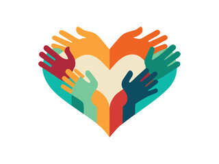 Friendship Day – Hands in Heart Shape Representing Global Unity