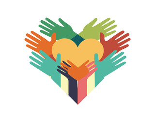 Hands Forming a Heart for Unity and Support