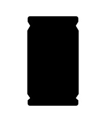 シンプルな缶のシルエットイラスト　ベクター
