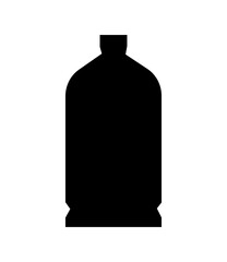 シンプルなペットボトルのシルエットイラスト　ベクター
