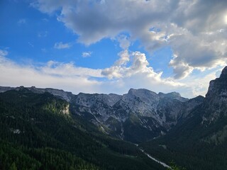 mountains and clouds