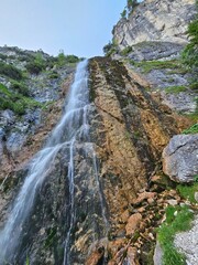 waterfall in the mountains