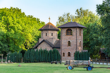Church in the ethno-park "Suncana Reka" in Serbia
