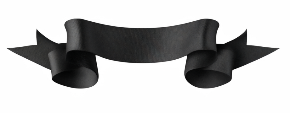Black Ribbon Banner Png