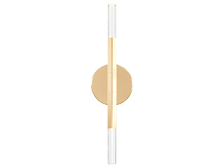 JAX sconce 02-002 , Brass -Black-Silver / Clear crystal , Elegant Lighting Fixture Against white bachground 