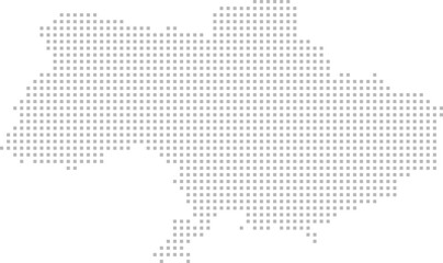 Fototapeta premium Ukraine – square dot grid vector map (Web Mercator projection, PPT-compatible & fully editable)