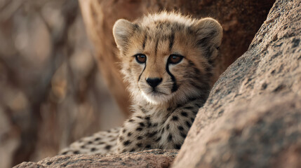 Cheetah Cub in Golden Light	

