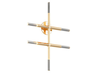 JAX sconce 06-001 , Brass -Black-Silver / Clear crystal , Elegant Lighting Fixture Against black bachground 