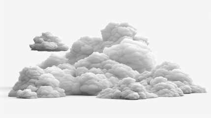 White Clouds on a Soft Background Offering a Calm and Serene Atmosphere for Nature and Sky Related Projects