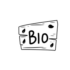 hand drawn bio sign icon
