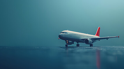 Fototapeta premium Airplane Illustration - Minimal Design for Business Professionals