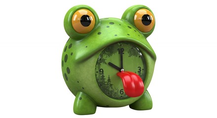 Fototapeta premium Cartoon frog shaped clock