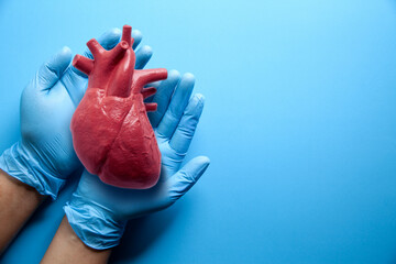 hands doctor giving a red heart, health care, organ donation, family life insurance, world heart...