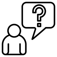Question line icon