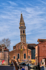 Church of San Martino Vescovo in Burano, Italy
