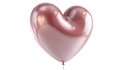 3d, heart, glossy, love, romantic, balloon, valentine, shiny, pink, design, romance, decoration, isolated, festive, symbol, holiday, birthday, celebration, shape, illustration, anniversary, element, v