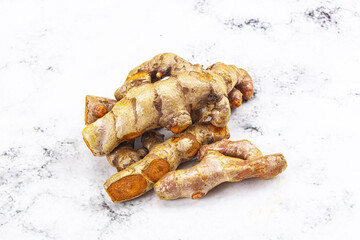 Fresh young Tumeric root heap