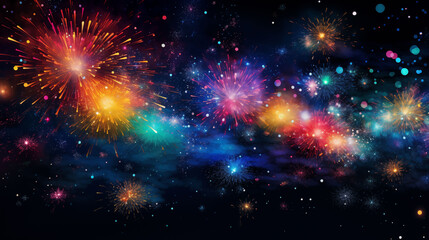 fireworks, joyful and festive mood
