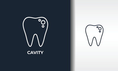 Cavity Vector, Icon Or Logo Sign Isolated Symbol Illustration