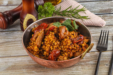 Rasted chicken meat with ptitim