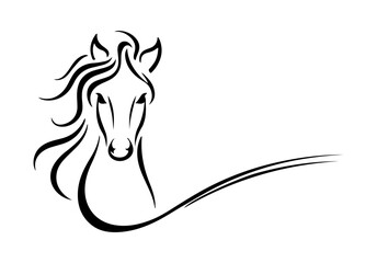Horse head vector