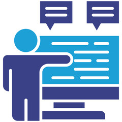 Fototapeta premium Online Teaching Icon