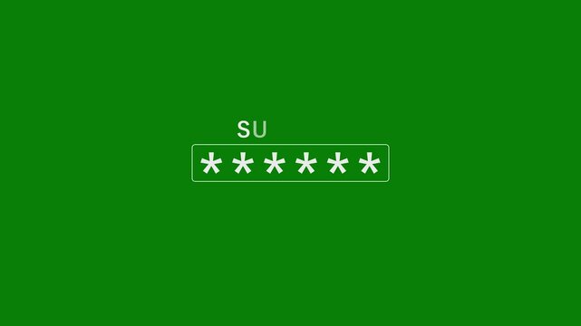 wrong and right password icon on white and green background. 4K Video motion graphic animation.