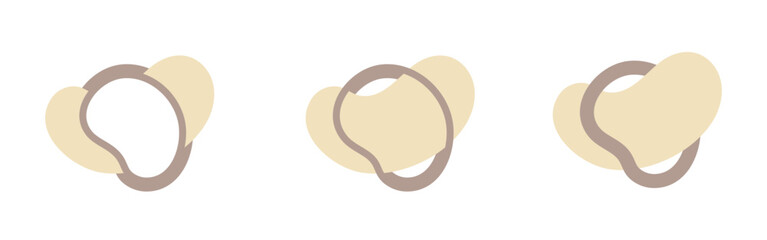 Set of abstract liquid forms and fluid shapes.