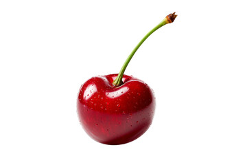 red cherry isolated on transparent background
