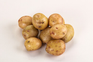 Raw fresh young baby potato
