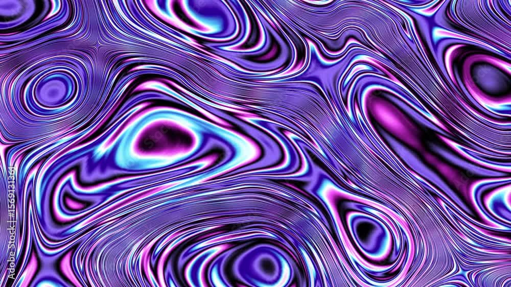 Poster Colorful abstract animated background. The movement of a transparent multi-colored glass surface. Active movement of the liquid effect. Conceptual