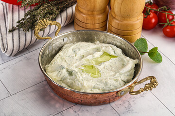 Greek feta dip with oil