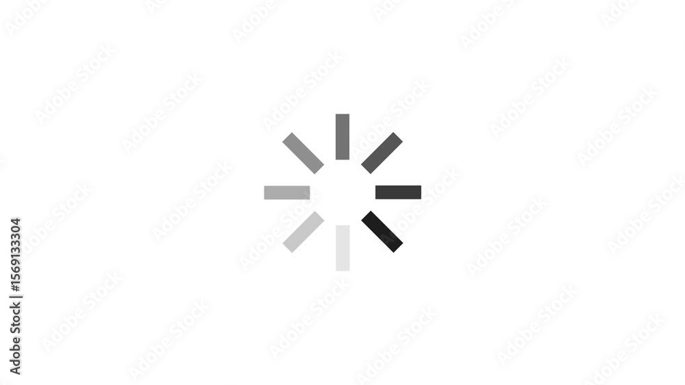 Poster simple loading icon on white screen