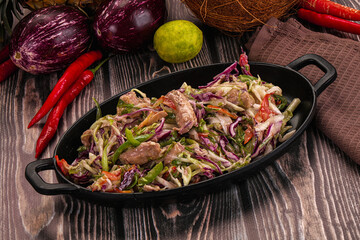 Salad with canned tuna and cabbage