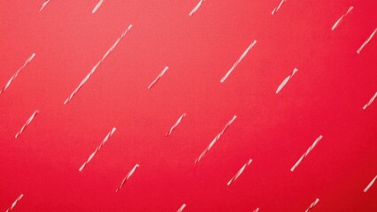 Pattern of white diagonal stripes on vibrant red background, abstract seamless design, perfect for modern textiles, wallpapers, branding, festive or Valentine’s Day themes, dynamic and energetic mood