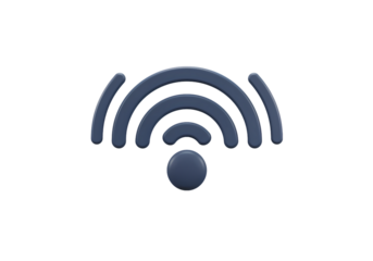 Pixelated Wifi Symbol A Digital Representation of Wireless Connectivity isolated on transparent baackground