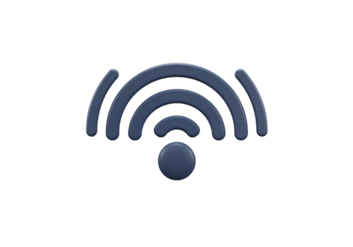 Pixelated Wifi Symbol A Digital Representation of Wireless Connectivity isolated on transparent baackground - Powered by Adobe