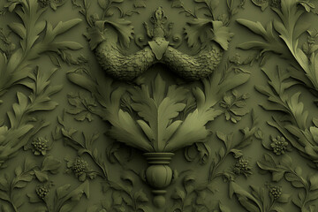 Floral pattern in soft green tones showcasing intricate designs and textures for elegant decor inspiration