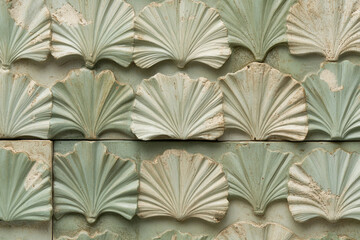 Repeating floral pattern featuring soft green tones creates a serene and calming atmosphere in interior design settings