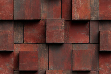 Geometric pattern design featuring repeating burgundy and brown shapes in a contemporary style for home decor inspiration