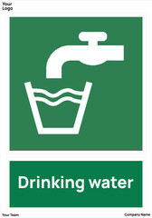 sign Drinking water