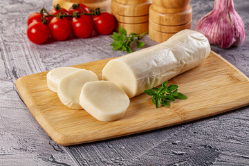 Italian dairy - mozzarella cheese with slices