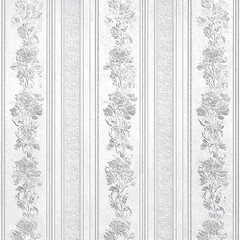 A white wall with a floral pattern